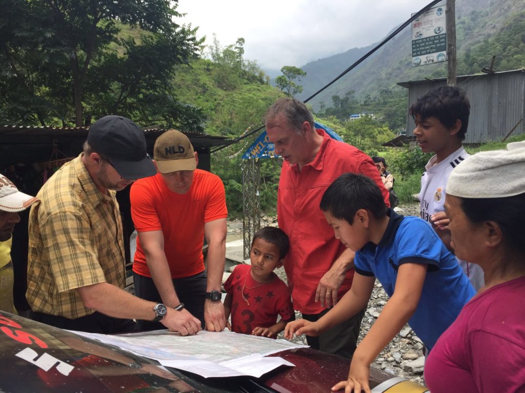 Felix, John en Ben in Nepal